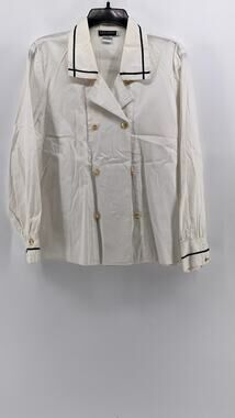 LEVANTE Women's Vintage 90's Cotton Long Sleeve Double Breast Top SZ 12